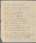 Poems, undated; fragments; poems by others; fragment of dress worn by her at Court Ball in Quebec (1780)