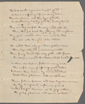 Poems, undated; fragments; poems by others; fragment of dress worn by her at Court Ball in Quebec (1780)