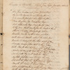 Poems, undated; fragments; poems by others; fragment of dress worn by her at Court Ball in Quebec (1780)