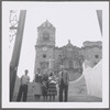 José Limón in front of a church in Mexico