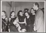 José Limón talking to members of the Academia de la Danza including Anna Merida, Beatriz Flores, and others