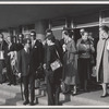 José Limón dance company waiting outside airport before South American tour