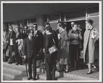 José Limón dance company waiting outside airport before South American tour