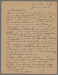 Letter from José Limón to Pauline Lawrence Limón, written on the program cover to Song of the Medics