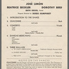 José Limón's choreographic notes for "Cuatro Soles"