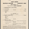 José Limón's choreographic notes for "Cuatro Soles"