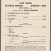 José Limón's choreographic notes for "Cuatro Soles"