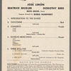 José Limón's choreographic notes for "Cuatro Soles"