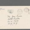 Typescript itinerary of José Limón's South American tour, with envelope and holograph note