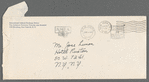 Typescript itinerary of José Limón's South American tour, with envelope and holograph note