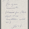 Typescript itinerary of José Limón's South American tour, with envelope and holograph note