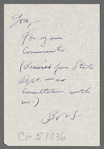 Typescript itinerary of José Limón's South American tour, with envelope and holograph note