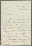Stephen Rolleston to Mrs. Porter, autograph letter signed