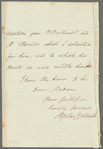 Stephen Rolleston to Mrs. Porter, autograph letter signed