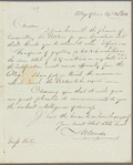 William Woods to Miss Porter, autograph letter signed