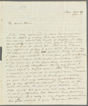 Wilhelmina Hole to Anna Maria Porter, autograph letter signed
