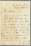 W. D. Adams to Miss Porter, autograph letter signed