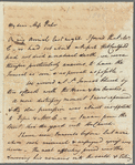 Frederick William Campbell to Jane Porter, autograph letter signed