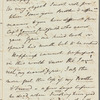 Fredercik William Campbell to Miss Porter, autograph letter signed