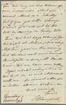 Fredercik William Campbell to Miss Porter, autograph letter signed