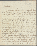 Jesse Goldsmid to Jane Porter, autograph letter signed