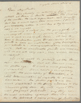 Joseph Fox to Miss Porter, autograph letter signed