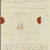 Joseph Fox to Miss Porter, autograph letter signed