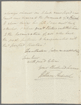 William Frederick, Duke of Gloucester to Miss Porter, autograph letter signed