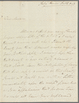 William Frederick, Duke of Gloucester to Miss Porter, autograph letter signed