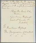 William Waldegrave, Lord Radstock to Jane Porter, autograph letter signed