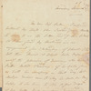 Fanny Bridges to Jane Porter, autograph letter signed