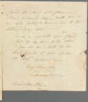 Fanny Bridges to Jane Porter, autograph letter signed