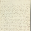Henry Wolsey Bayfield to Eliza Bayfield, letter signed (copy)