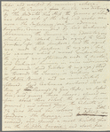 Henry Wolsey Bayfield to Eliza Bayfield, letter signed (copy)