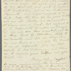 Henry Wolsey Bayfield to Eliza Bayfield, letter signed (copy)