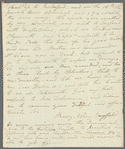 Henry Wolsey Bayfield to Eliza Bayfield, letter signed (copy)