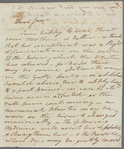 W. B. to Jane Porter, autograph letter signed