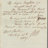W. B. to Jane Porter, autograph letter signed