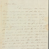 Thomas Rees to Miss Porter, autograph letter signed