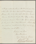 William Frederick, Duke of Gloucester to Miss Porter, autograph letter signed