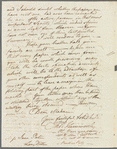 Thomas Hammersley to Jane Porter, autograph letter signed