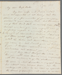 Joseph Fox to Miss Porter, autograph letter signed