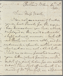 William Waldegrave, Lord Radstock to Jane Porter, autograph letter signed