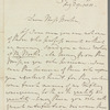William Waldegrave, Lord Radstock to Jane Porter, autograph letter signed