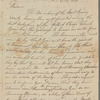 Archibald Gorrie to Miss Threipland, autograph letter signed
