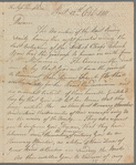 Archibald Gorrie to Miss Threipland, autograph letter signed