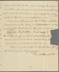 Frederick William Campbell to Jane Porter, autograph letter signed