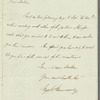 Hugh Hammersley to Jane Porter, autograph letter signed
