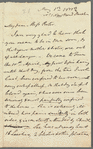 Frederick William Campbell to Jane Porter, autograph letter signed