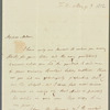 S. R. to Miss Porter, autograph letter signed